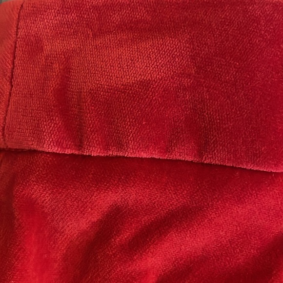 Smythe Red Velvet Flare Trouser Pants Size 24 - Picture 14 of 14